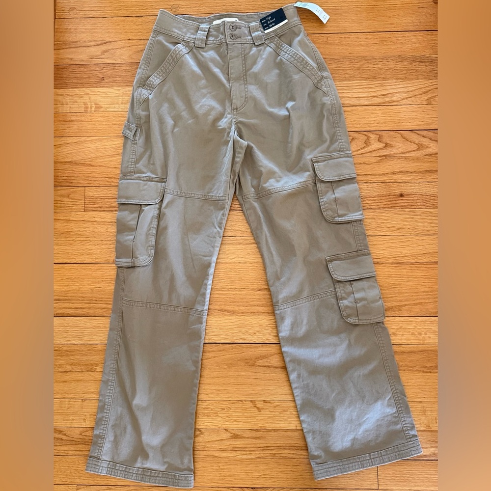 NWT Abercrombie & Fitch Curve Love High Rise Cargo Pants